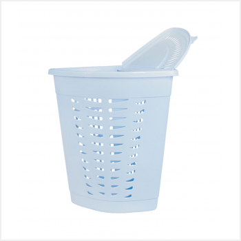 Корзина для белья угловая 45л. (слоновая кость)