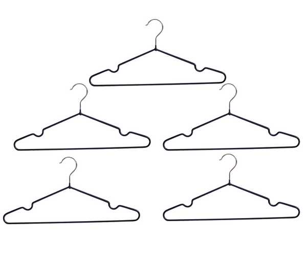 Вешалка металлическая, набор 5шт (черный)