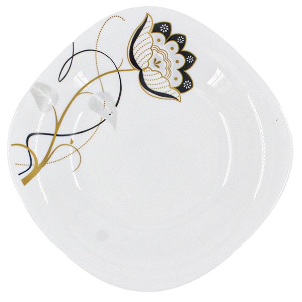 Тарелка обеденная 19*19*2см КВАДРО (стеклокерамика)