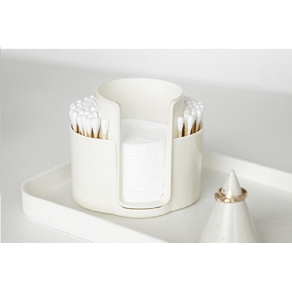 Контейнер для ватных дисков и палочек Zoy (слоновая кость) (то) Контейнер для ватных дисков и палочек Zoy (слоновая кость) (то)
