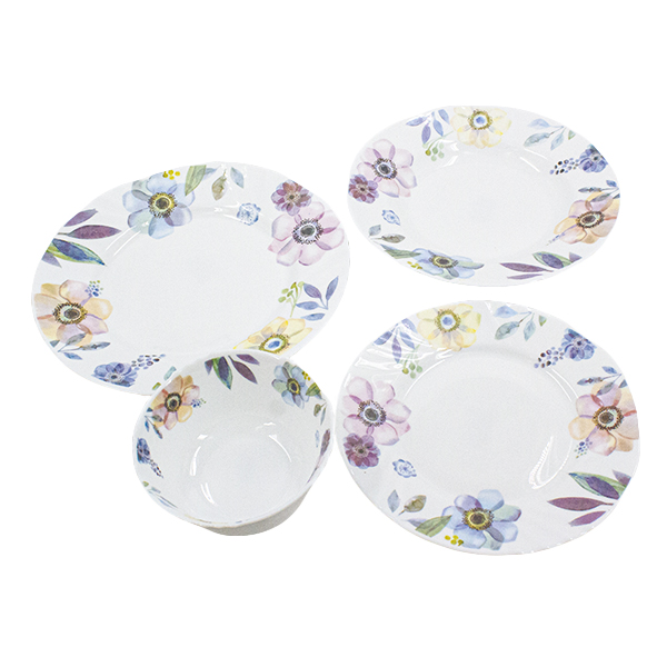 Тарелки из стеклокерамики 24шт (суповая d23см-6шт / обеденные d20 и 25см-по 6шт / салатник 12см-6шт)