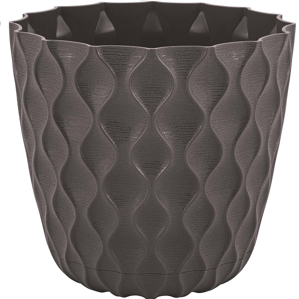 Горшок для цветов Wave D145мм с дренажной сеткой 1,4л горький шоколад (то)