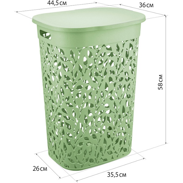 Корзина для белья ФЛОРА 55л (то)
