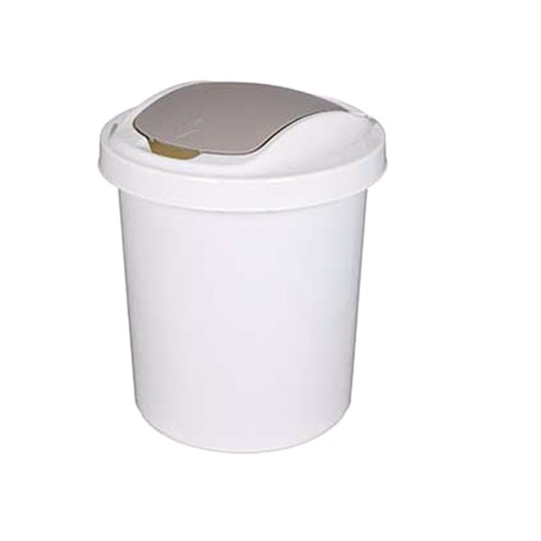 Контейнер для мусора "Palm" круглый 6л (светло-серый)