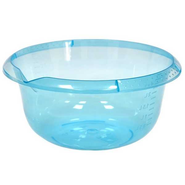 Миска с мерным делением и носиком для слива 2л. (голубой)
