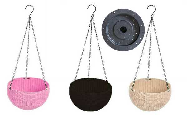 Кашпо для цветов подвесное КОРЗИНКА 25*15см 3.5л