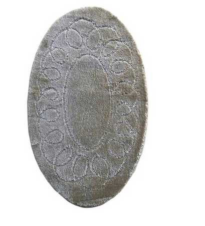 Коврик из полипр. на латексн. осн. "L'CADESI HIGH MONO", 60х100см, Бежевый, овал