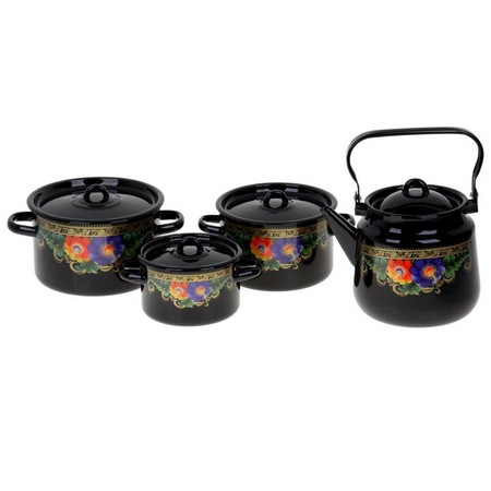 Набор №142/1  4пр. (1,5л.+2,9л.+3,9л.+чайн.3,5л.) ВОЛОГДА