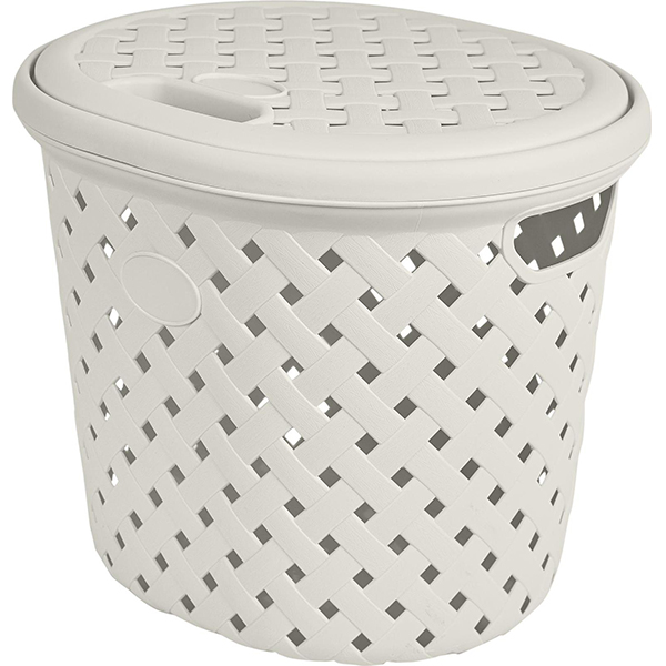Корзина для белья Rattan 14л молочный туман (то)