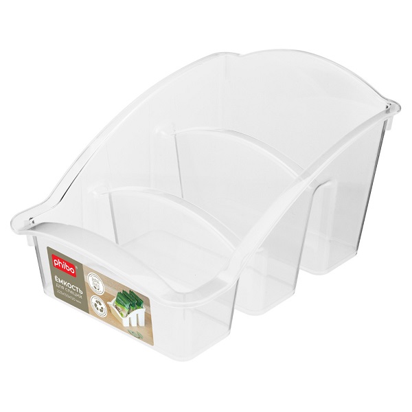 Емкость для специй с декором 223х150х120мм (Бесцветный)