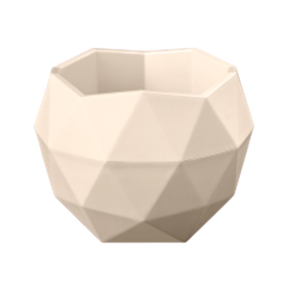 Кашпо Топаз 0,5л (0,45л) Кремовый