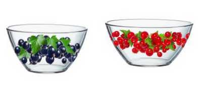 Салатник "Гладкий"  средний "Смородина микс" 16см