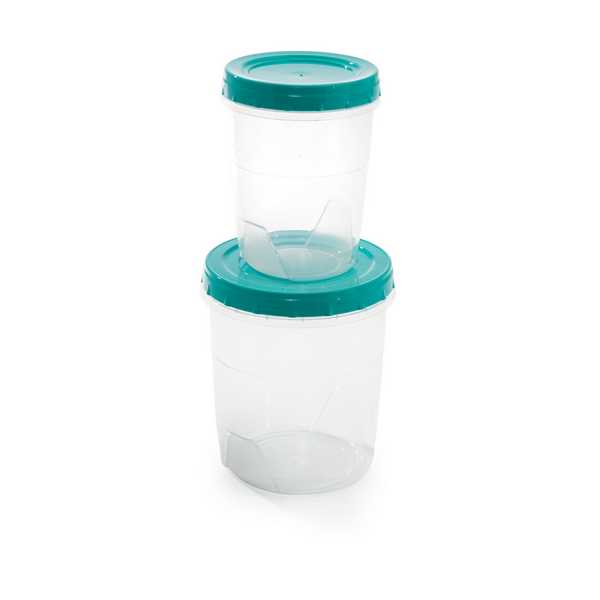 Набор банок 2шт.с закруч. крышкой 0,6л.+1,3л. (то)