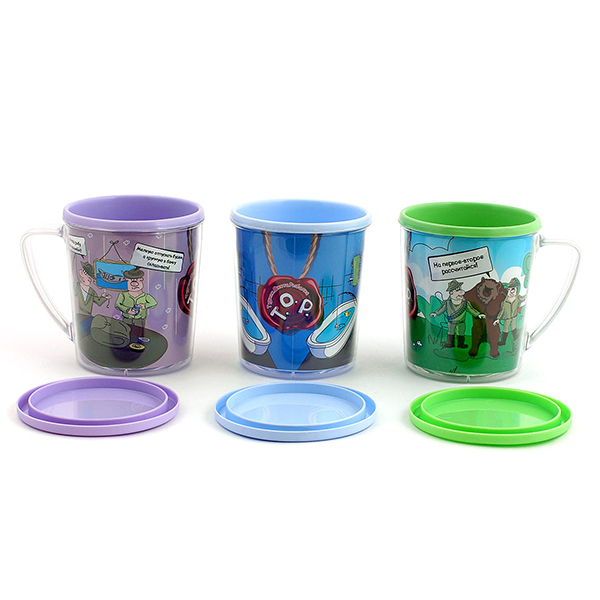 Термокружка "Т.О.Р." (Туризм. Охота. Рыбалка) с крышкой (то)