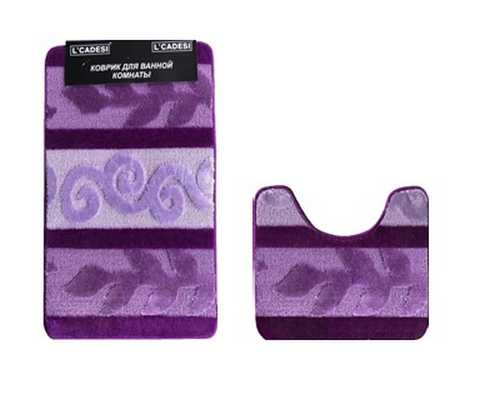 Коврик из полипропилена на латексной основе, "L'CADESI LEMIS", 50х80см ,2шт 3297 лилов