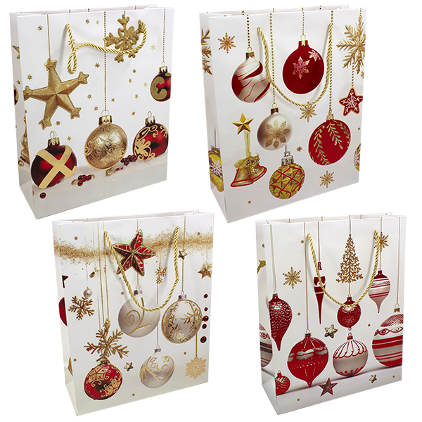 Пакет подарочный НОВОГОДНИЙ 42*30*12см