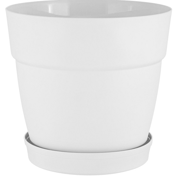 Горшок для цветов Villa de Fiori D360мм с поддоном 20л белоснежный жасмин (то)
