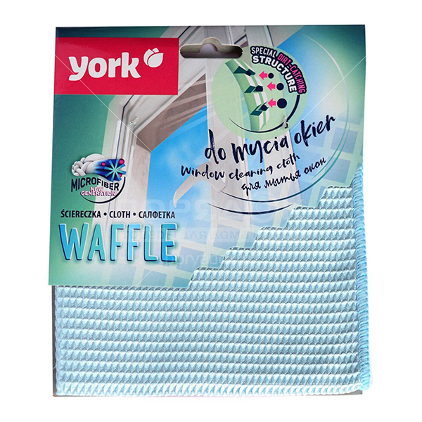 Салфетка из микрофибры для окон вафельная