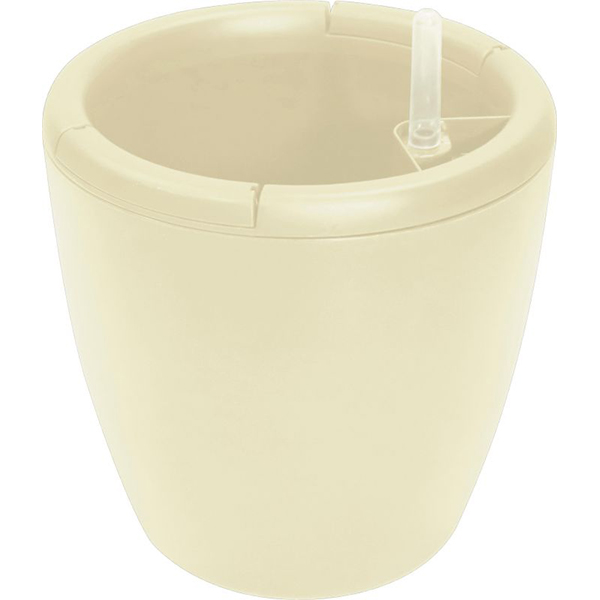 Горшок с автополивом Munchen 2л/1,6л D160мм круглый со вставкой белый (то)