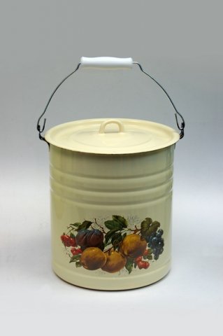 Ведро эмал 12л. с крышкой с рис.