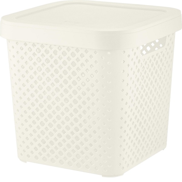 Корзинка Plast Team 310х310х300мм 20л молочный туман (то)