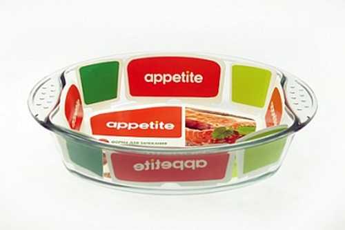 Форма стекл. овал  26*18*6см 1,6л Appetite