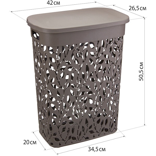 Корзина для белья ФЛОРА 35л (то)