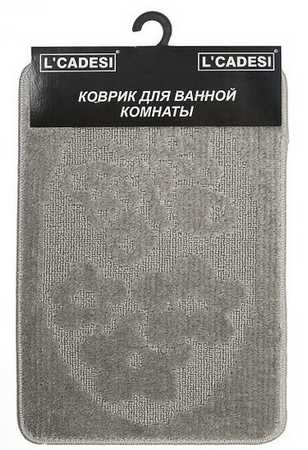 Коврик из полипропилена на латексной основе, "L'CADESI NEW MONO", 40х60см, серый , Турция