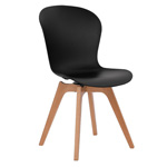 Стул LOFT с деревянными ножками крутящийся OLA DOM (антрацит)