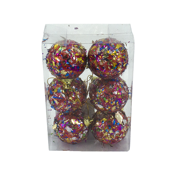 Шары елочные 5см, 6шт 