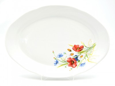 Блюдо овальное 330 мм ф.426 "Голубка""Летний луг"