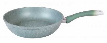 Сковорода 220/60 мм с ручкой, АП (фисташковый мрамор)