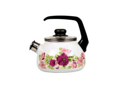 Чайник 3л. со свистком .VIOLETTA БЕЛЫЙ сфер