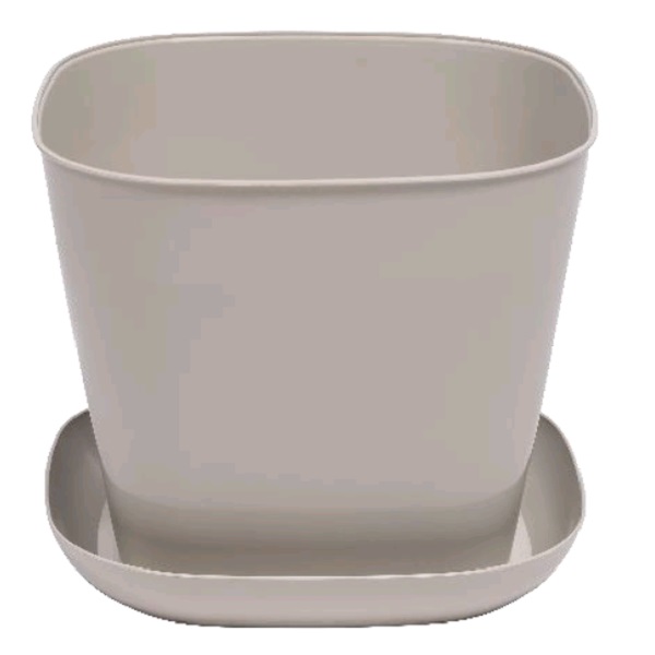 Кашпо квадратное 5л. с поддоном (агат)