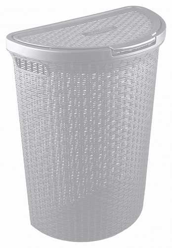 Корзина для белья Eco Style 460х265х610мм (белый)(то)
