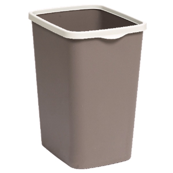 Ведро для мусора с фиксатором 33л "Tandem" (шоколад/слон.кость) (то)