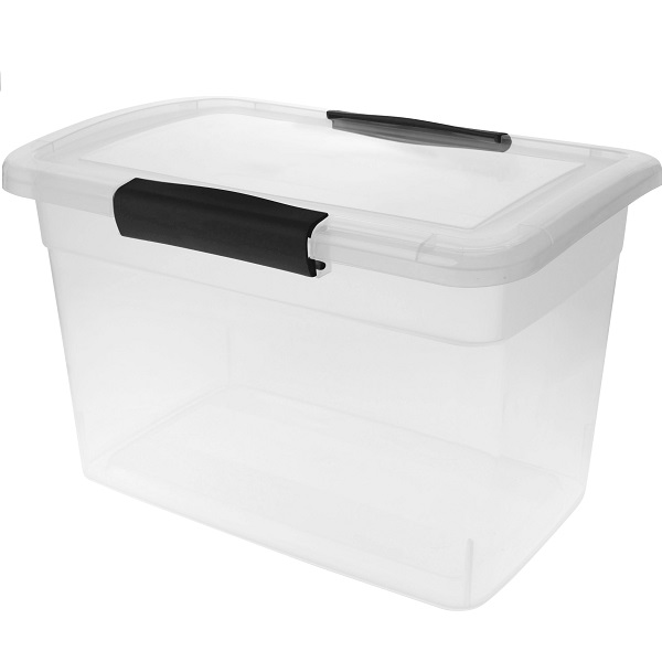 Ящик для хранения Vision 14л с защелками прозрачный кристалл (то)