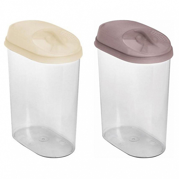 Банка для сыпучих продуктов 2.4 л с дозатором шампань