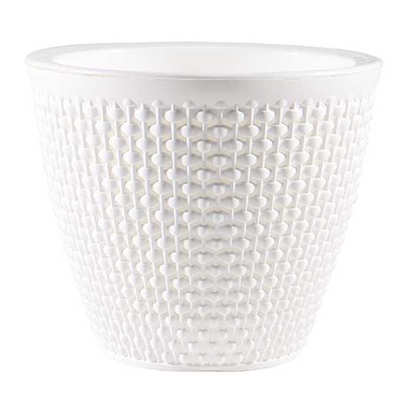 Кашпо Ротанг 1,6л Белый/Белый d15.5 h17см 