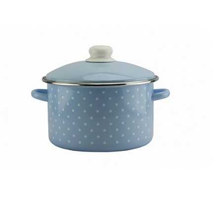 Кастрюля эмал  4,0л 04-Б1614/6М Горох мелкий-К