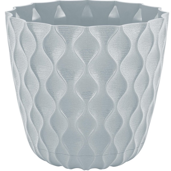 Горшок для цветов Wave D175мм с дренажной сеткой 2,5л утренний туман (то)