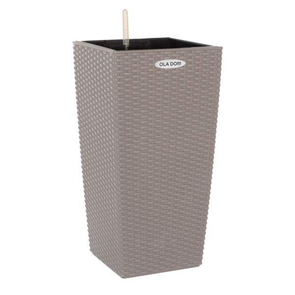 Кашпо RATTAN 14литров OLA DOM (серый)