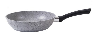 Сковорода 220/60мм с ручкой,АП (светлый мрамор)