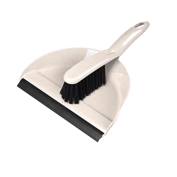 Комплект щетка-сметка "Malta" с совком с кромкой (бежевый флэк)