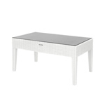 Столик журнальный прямоугольный RATTAN OLA DOM (белый)