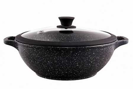 Казан а/пр литой 28см 4,0л силикон/кр Гранит ТМ Традиция ТГ0287