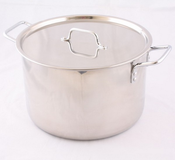 Котел 40,0л (d45см; h28см) [ОБЩЕПИТ] Сварной. Клепанные ручки