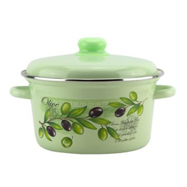 Кастрюля эмал конич 3,5л Оливия      12-1813/6М  Эмаль SELECT