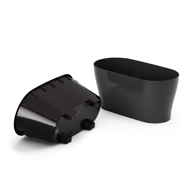 Горшок цв. для орхидеи 4л "Лея" двойной (графитовый)(то)