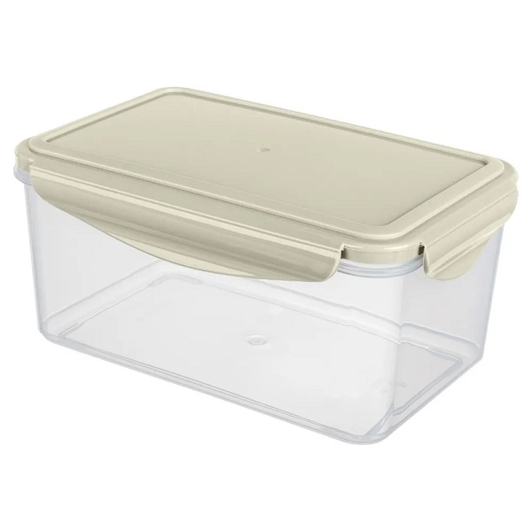 Контейнер для холодильника и СВЧ "SMART LOCK" 1,6л (прямоуг.)св.-серый (то)